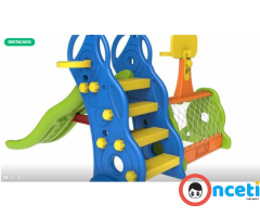 A La Venta Resbaladera Azul con arco y baloncesto Modelo CHD156